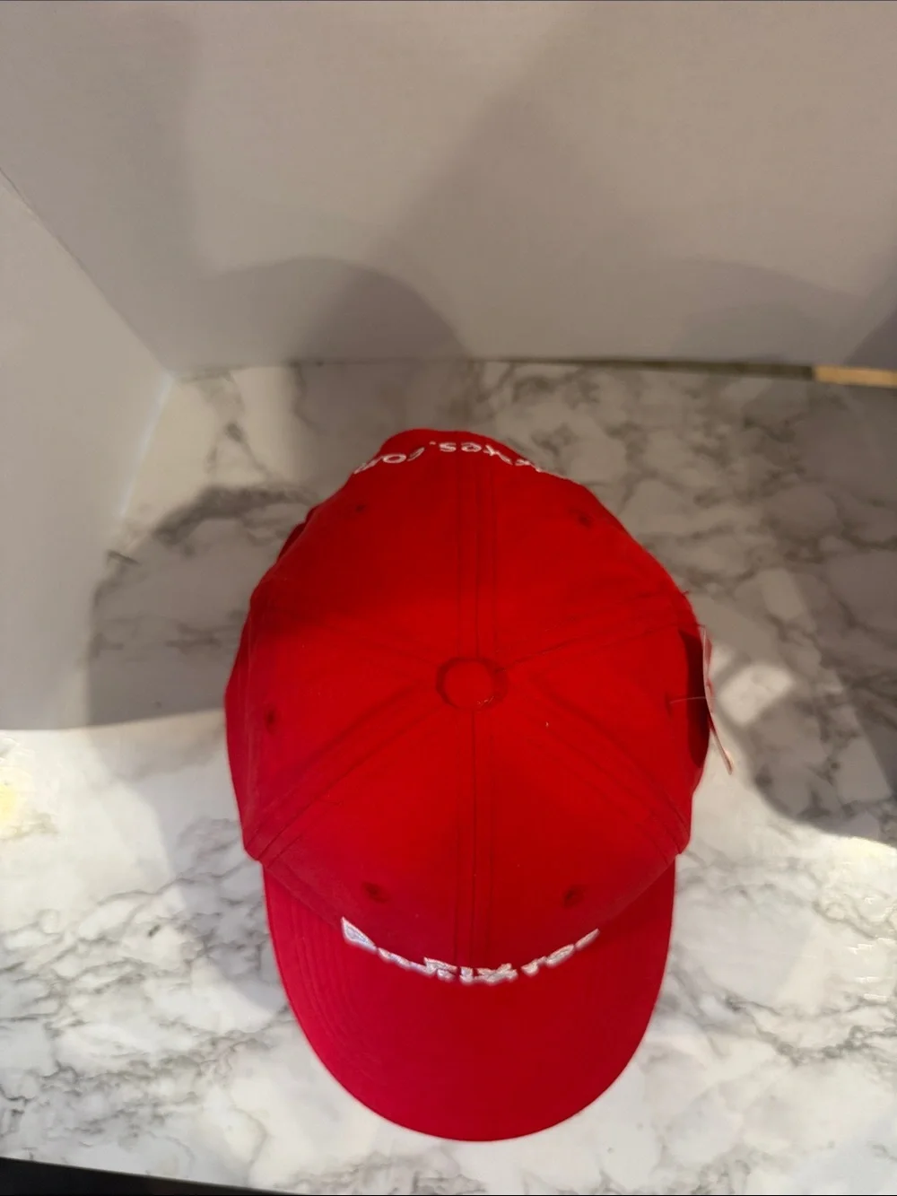 Adjustable Red Fly Emirates Baseball Cap NEW White Embroidery One Size Fits Most